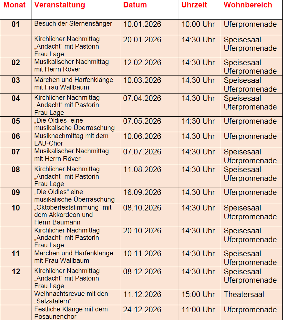 Aktuelle Veranstaltungen